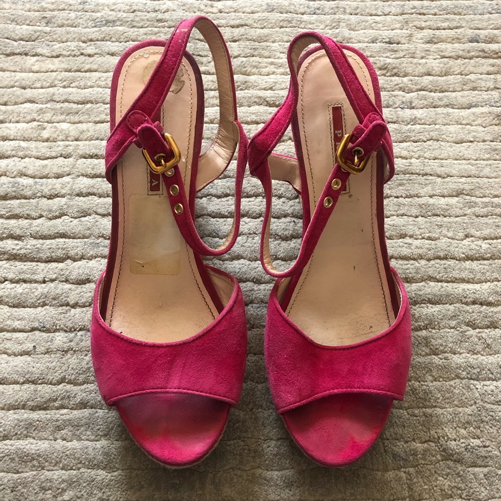 Prada Cork Wedges